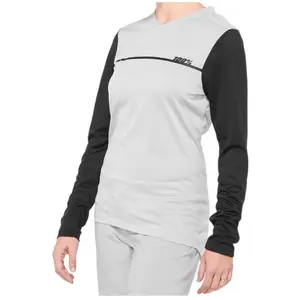 Comparateur de prix : Maillot VTT manches longues femme 100% Ridecamp gris/noir- L