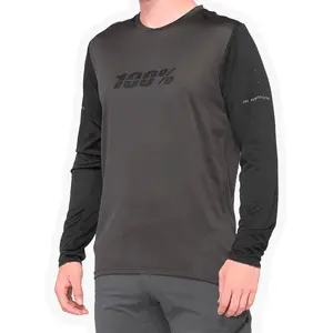 Comparateur de prix : Maillot Manches Longues Vélo 100% Ridecamp - Noir - Homme - Manches Longues - Respirant