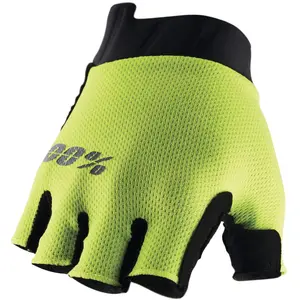 100percent Gants de Doigts Courts en Gel Exceeda 100% Unisexe. S Jaune Fluo