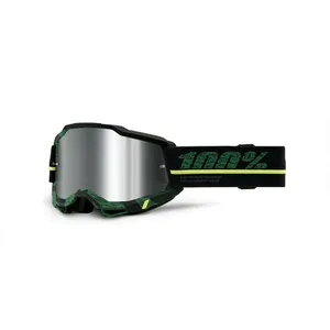 Masque Moto Cross Écran Iridium Flash 100% Accuri 2 Overlord - Noir / Vert pas cher