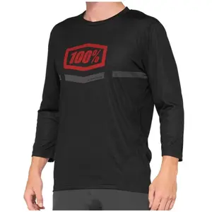 100percent Maillot VTT manches 3/4 100% Airmatic SP21 noir/rouge- M