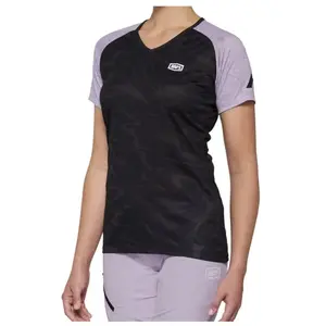 Comparateur de prix : Maillot VTT manches courtes femme 100% Airmatic SP22 noir/violet- L