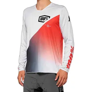 Comparateur de prix : Maillot 100 % R-Core X manche longue charbon blanc rouge gris - L