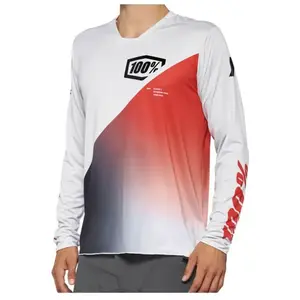 Comparateur de prix : Maillot 100 % R-Core X manche longue charbon blanc rouge gris - XL