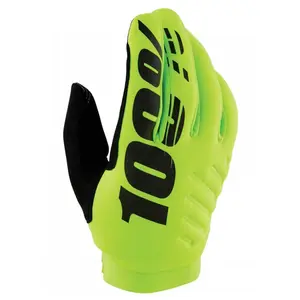 100percent Gants longs 100% Brisker Jaune 2XL 10003-00019 pas cher
