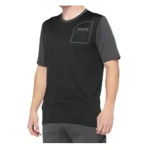 Comparateur de prix : Maillot VTT manches courtes 100% Ridecamp SP22 noir/gris- S