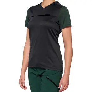 Comparateur de prix : 100% Maillot manches courtes femme 100 ridecamp gris charcoal forest vert