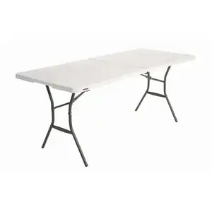 Comparateur de prix : Lifetime - Table Rectangulaire Valise Pliante en deux (183 x 76 cm)