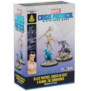 Comparateur de prix : Atomic Mass Games Marvel: Crisis Protocol - Black Panther, Chosen of Bast & Namor, the Sub-Mariner (Spiel-Zubehör): Erweiterung. Zum Spielen wird ein Grundspiel von Marvel: Crisis Protocol benötigt.