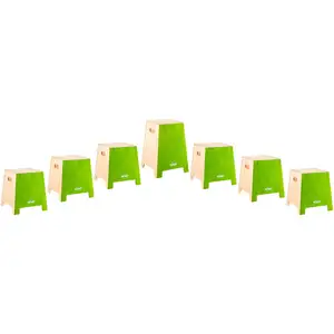 Nino Percussion Stackable Classroom Cajon Group Rhythm Set 7 pièces pas cher