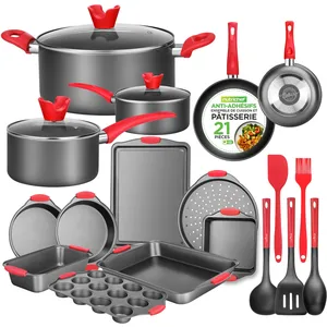 NutriChef Lot de 10 moules à tarte avec fond amovible, moule à tarte en