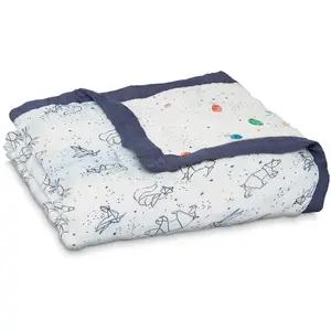 aden + anais - Couverture de rêve nouveau-né dream blanket silky soft prélavée en viscose de bambou somptueusement douce - Imprimé Stargaze - Quadruple-épaisseur 120 cm x 120 cmVendu paramazon