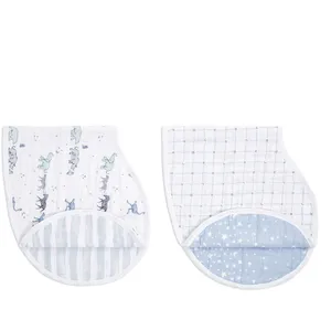 aden + anais Lot de 2 bavoirs d’épaule burpy bib® pour bébé prélavés en mousseline 100% coton, bavoirs absorbants, Garçon, Fille, 57cm x 28cm, 0-36 mois, Imprimé rising star pas cher