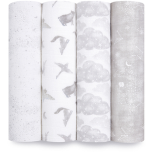 aden+anais Langes bébé maxi coton bio Map the Stars lot de 4 pas cher