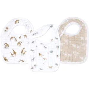 aden + anais  lot de 3 bavoirs en mousseline de coton bio océanique, Rêve safari, Baby pas cher