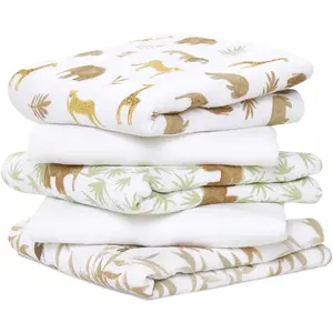 aden + anais  Essentials Tanzanie Lot de 5 Langes en Mousseline de CotonVendu paramazon
