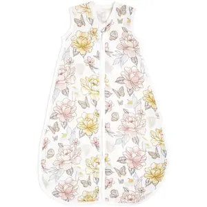 aden + anais gigoteuse d’été légère pour bébé en mousseline 100% coton Biologique, Certification GOTS, 1,0 TOG, garçon et fille, 6-18 mois, 90cm x 55cm, Imprimé earthlyVendu paramazon