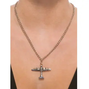 RueDeLaFete Collier Avion pour adulte