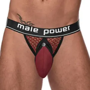 male power Jockstrap Résille RING & JOCK Bordeaux pas cher