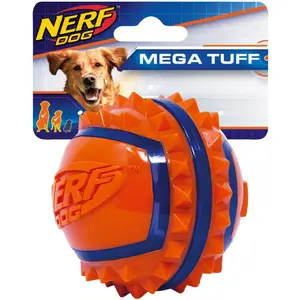 Nerf Dog VP6681E TPR Spike Ball Ballon Noir/Orange 9 cm pas cher