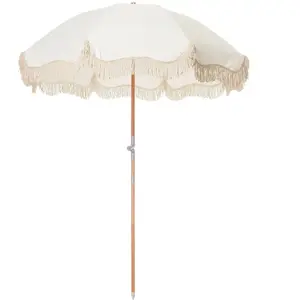 Business & Pleasure Co. - Parasol frangé Premium Blanc taille uniqueVendu parsmallable