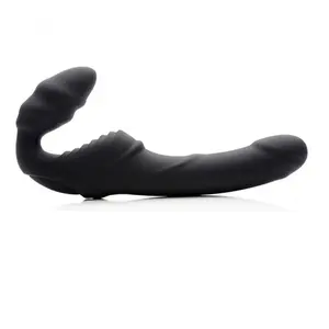 XR Brands Gode Ceinture Strapless Vibrant Slim Rider Ribbed pas cher