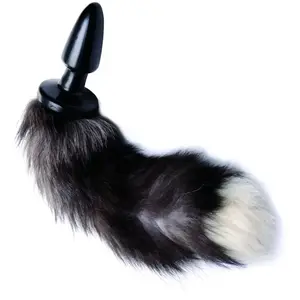 TAILZ - Plug Anal Queue de Renard - Noir/Blanc pas cher