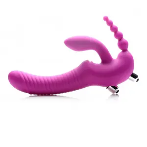 XR Brands Gode Ceinture Strapless Vibrant Regal Rider Triple G pas cher