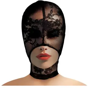 Master Series Lace Seduction Masque de bondage - NoirVendu paradam-et-eve