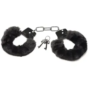 XR Brands - Cuffed In Fur Menottes - Noir pas cher