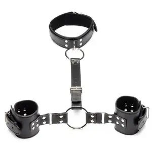 XR BRANDSXR - STRICT Ensemble de retenue avec collier et menottes - Noir