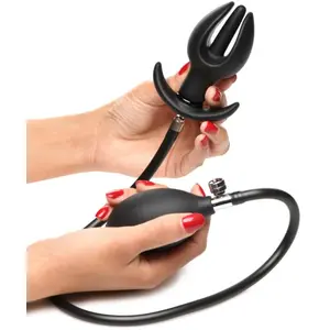 Master Series Plug Anal en Silicone Gonflable - NoirVendu paradam-et-eve