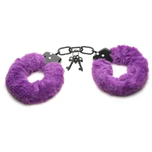 XR Brands - Cuffed In Fur Menottes - Violet pas cher