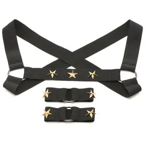 Master Series XR Brands - Harnais de Poitrine avec Brassards - NoirVendu paradam-et-eve