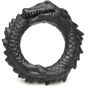 Comparateur de prix : Creature Cocks XR Brands - Anneau de Pénis en Silicone Caiman Noir - Noir