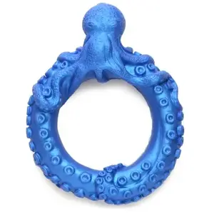 Comparateur de prix : Creature Cocks XR Brands - Anneau en silicone Poseidon's Octo-Ring pour pénis - Bleu