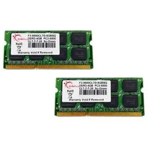 G.Skill SO-DIMM DDR3 2 x 4 Go 1066 MHz SQ CAS 7 pas cher
