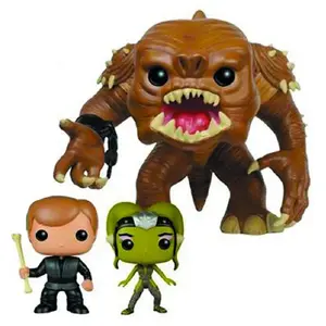 Figurine Pop - Star Wars Classique - Pack Rancor, Luke Et Oola - Funko... pas cher