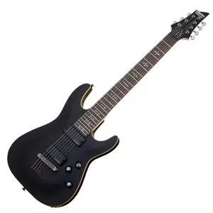 Guitares électriques SCHECTER DEMON 7 SATIN BLACK 7 Cordes
