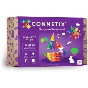 Comparateur de prix : Connetix - Starter pack - 60 pièces Rainbow taille unique
