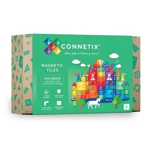 Comparateur de prix : Connetix Tiles Jeu De Construction Magnétique Creative Pack - 102 Pièces Vert