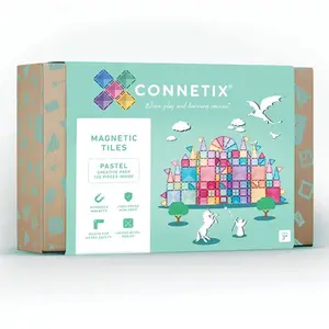 Comparateur de prix : CONNETIX Jeu De Construction Magnétique Creative Pack Pastel - 120 Pièces Vert