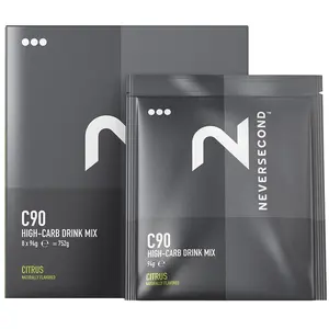 Comparateur de prix : Boisson Neversecond C90 High Carb Mix 94 g goût agrumes (8 unités)