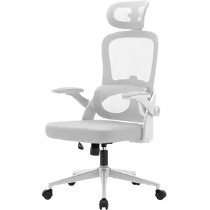 Sihoo M102C Fauteuil de Bureau Ergonomique, Dossier Haut, Accoudoirs Rabattables, Soutien Lombaire Réglable, Appuie-Tête, Blanc pas cher