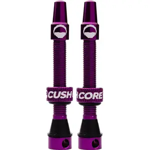 Cushcore Valve Tubeless Presta en Aluminium avec Joint en Nitrile - 44mm, 55mm, 66mm