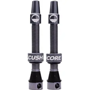 Cushcore Valve Tubeless Presta en Aluminium avec Joint en Nitrile - 44 mm, 55 mm, 66 mm