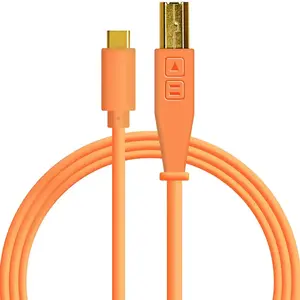 DJ TechTools USB-B to USB-C câble 1,5 m orange