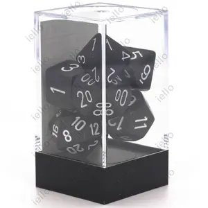 iello Iello Chessex - Set De 7 Dés - Opaque - Noir/Blanc