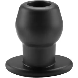 Comparateur de prix : Ass Tunnel Plug Silicone Noir Extra-Large 9 x 7 cm 