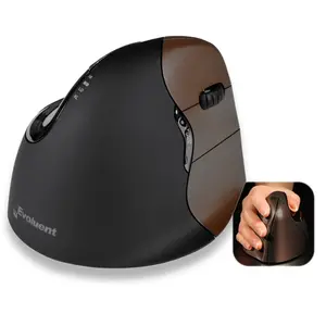 Comparateur de prix : Souris verticale sans fil Evoluent VM4SW pour droitier, noir/bronze